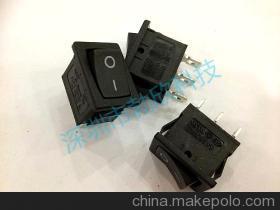 【船形開關 翹板開關船型開關 電源開關KCD1-102全黑 多國認證 環保】價格,廠家,圖片,電工開關,深圳勃欣科技-